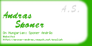 andras sponer business card